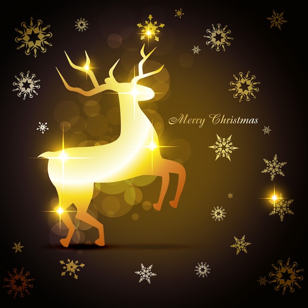 golden reindeer design