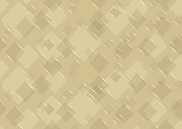 Golden Repeating Background with a Pattern of Rounded Squares