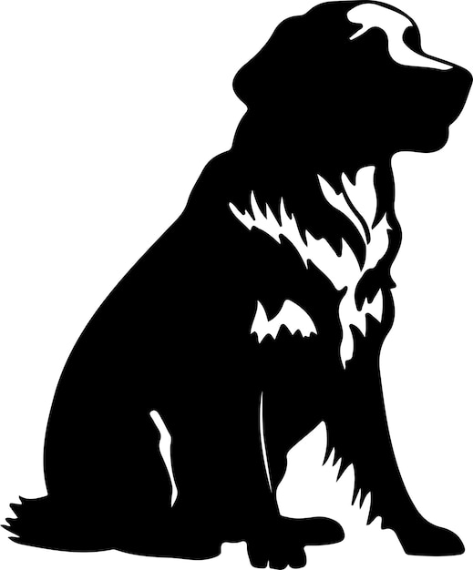 golden retriever black silhouette with transparent background