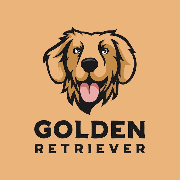 golden retriever dog logo