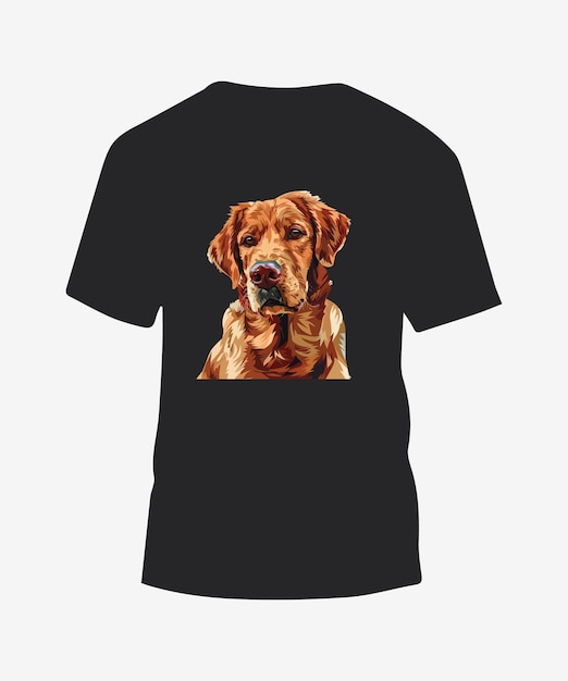 ベクトル ゴールデン・レトリバー犬のtシャツデザイン