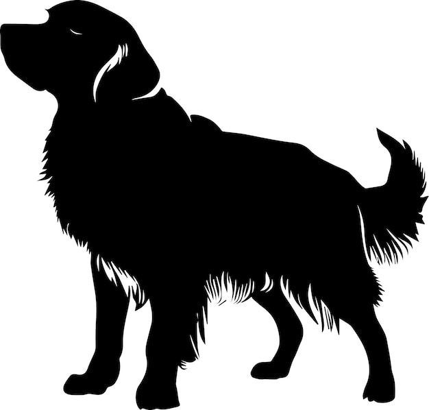 Illustrazione della silhouette del cane golden retriever