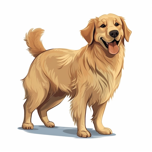 Golden Retriever Hond Vector Cartoon