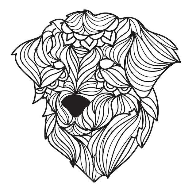 Golden retriever-mandala vectorillustratie