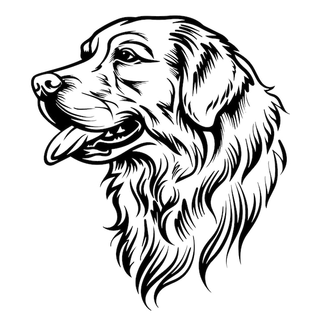 golden retriever silhouette vector illustration