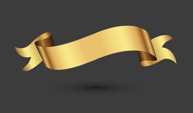 Vector golden ribbon design