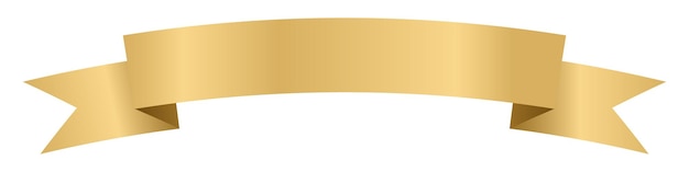 金色のリボンまたはラベル バナーシンボル 波のバナー要素 ベクトルイラスト