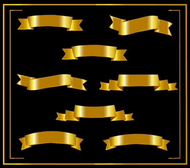 Vector golden ribbon