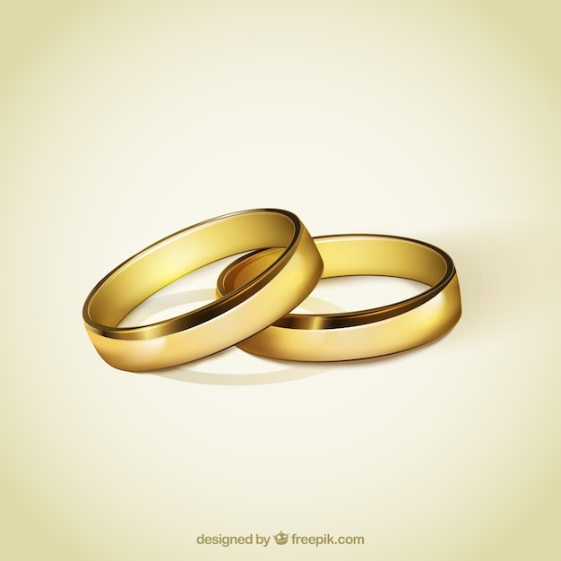 Vector golden rings for wedding