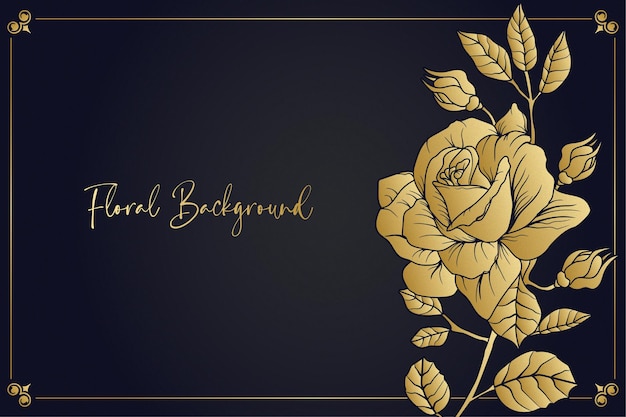 Golden rose background