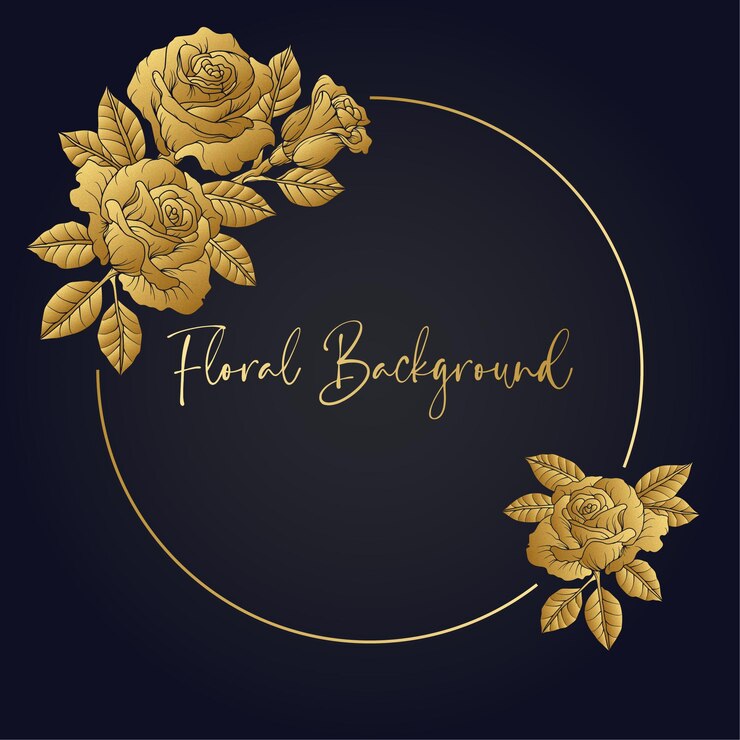 Vector golden rose background