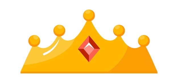 Golden royal crown vector illustration