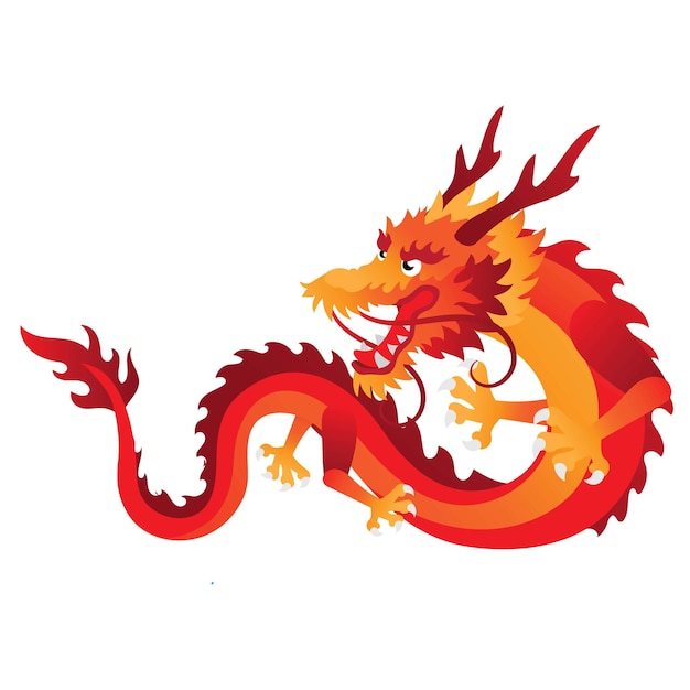 Vector golden scales and smiles happy dragon year design magic