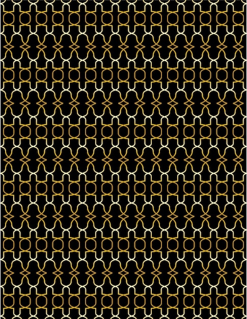 Golden seamless geometric shape pattern background design on dark fuchsia color
