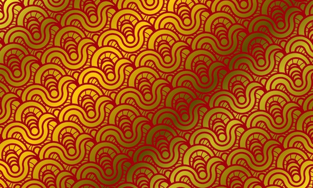 Vector golden seamless pattern with swirls and curls vector illustration for your design