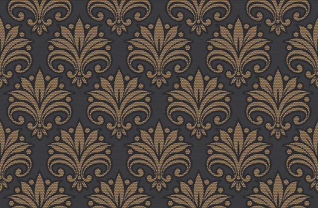Golden seamless pattern