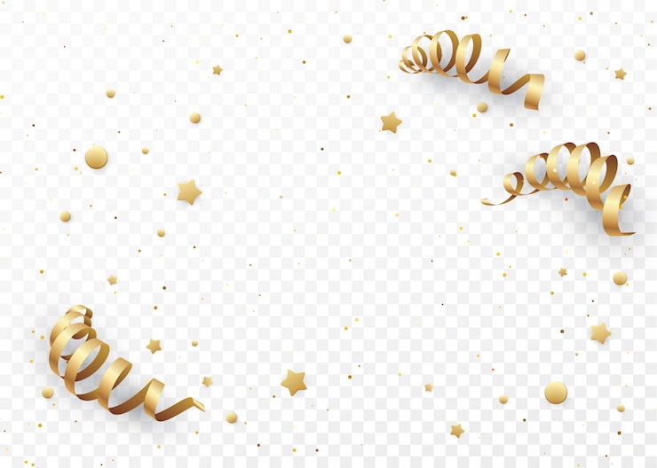 Vector golden serpentine on a transparent background. 