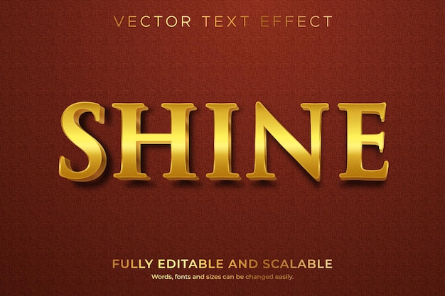 Golden Shine editable text effect