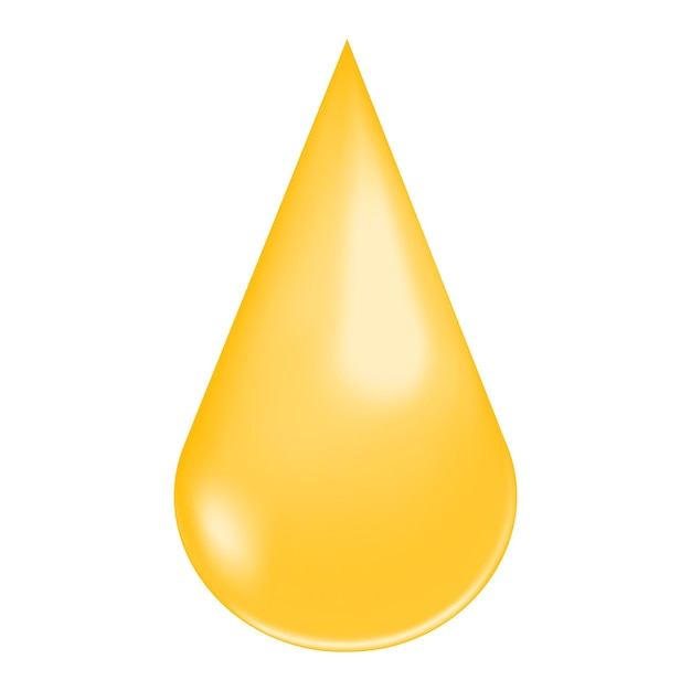 Vector golden shiny droplet collagen drop vitamin a or e keratin jojoba cosmetic oil omega fatty acid