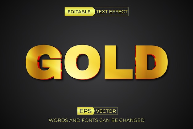 golden shiny editable text effect