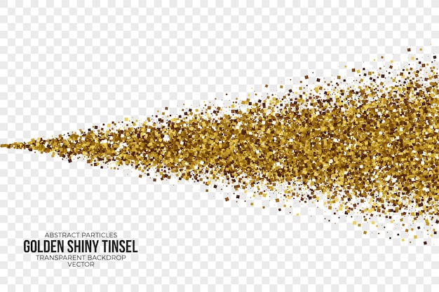 Golden Shiny Tinsel Abstract Vector Background