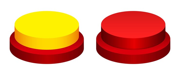 Vector golden and silver buttons vector 3d illustration isolated on white background
