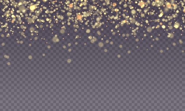 Золотая искра с блестками с эффектом свечения, сияющая размытая боке с рождеством желтая звезда