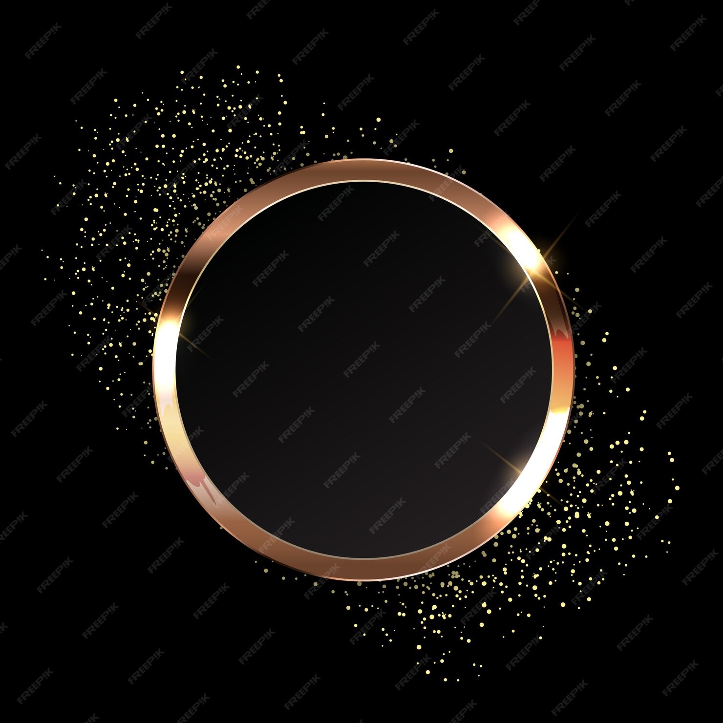 Premium Vector | Golden sparkling glossy frame abstract background