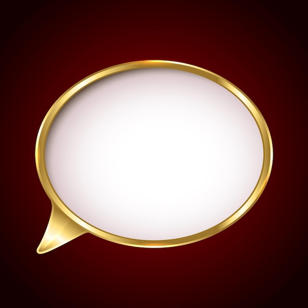 Golden speech bubble