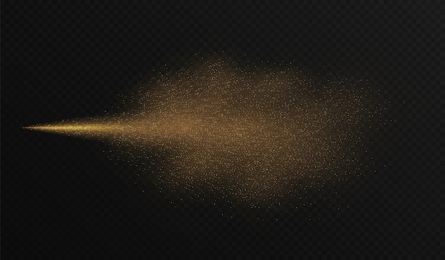 Вектор Золотистый спрей-спрей с блестящими частицами модный мерцающий освежитель с дымкой