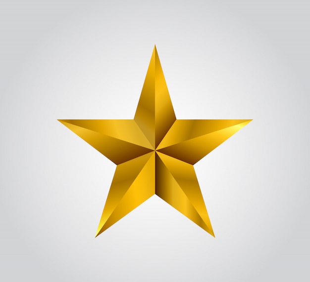 Vector golden star icon