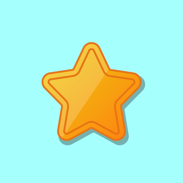 Golden Star Illustration icon Vector for winners