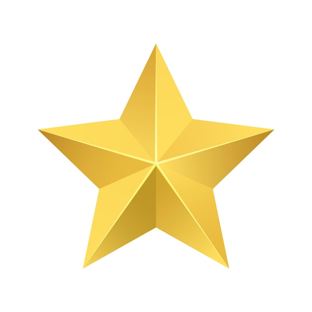 Golden star isolated vector icon illustration