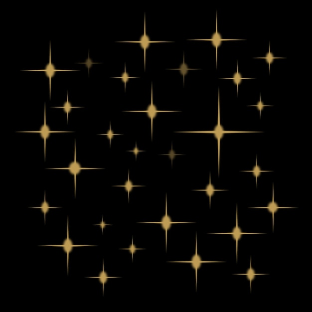 Golden star vector illustration.