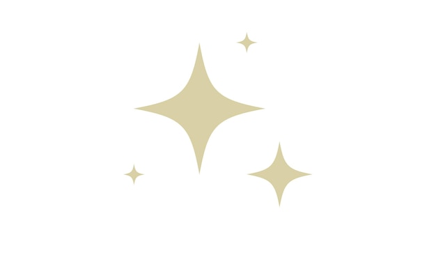 Vector golden star on white background
