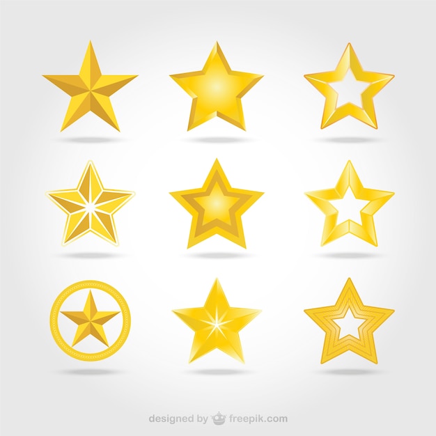 Golden stars icons