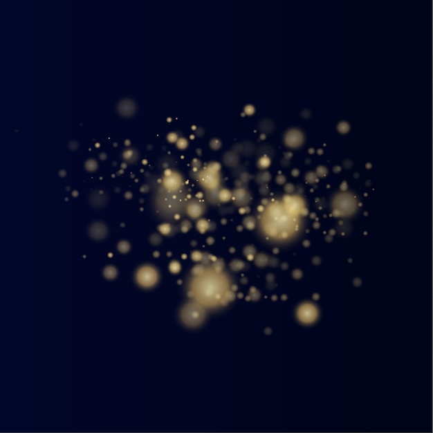 Золотые звезды сияют особым светом сверкающие частицы волшебной пыли