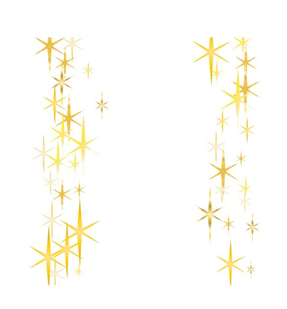 Vector golden stars