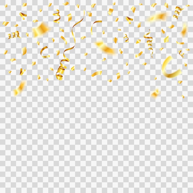 Golden Streamer and Confetti