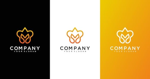 Golden symbol logo design vector template