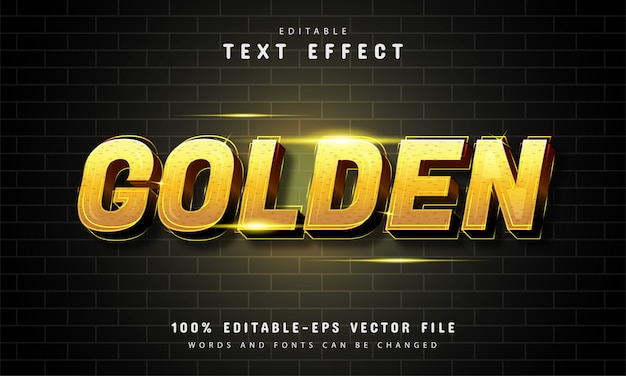 Golden text effect design