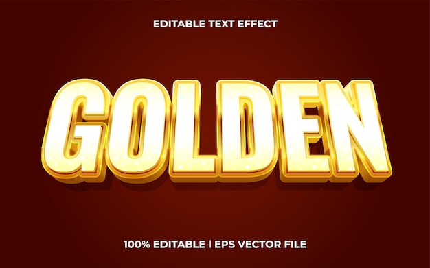 Золотой текстовый эффект редактируемый роскошный стиль шрифта типографики.