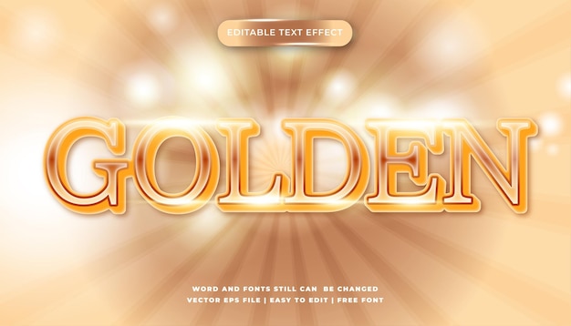 Golden text effect editable