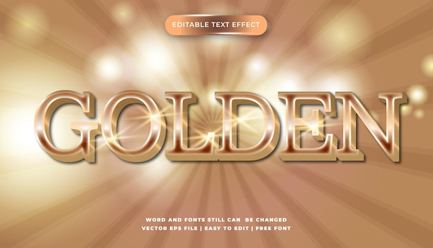 Golden text effect editable