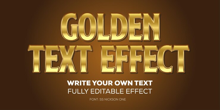 Golden Text Effect Editable