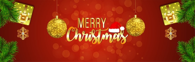 Vector golden text effect for merry christmas greeting card