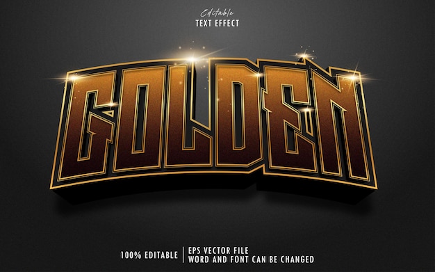 Golden text effect premium