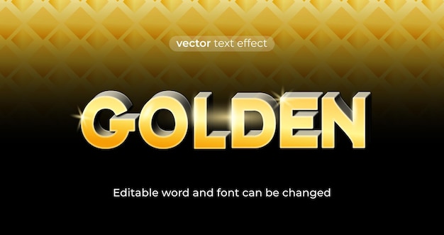 Vector golden text effect style