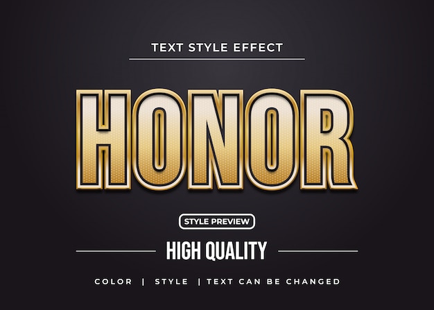 Golden Text Effect with Embossed Cartoon Style