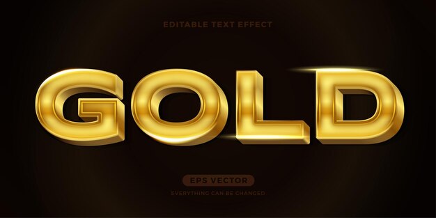 Vector golden text effect